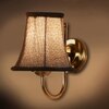 Devansh Steel Wall Mounted Lamp With Beige Jute Shade