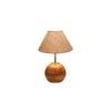 Beige Jute with Natural Wood Table Lamp