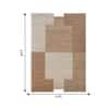 Jaipur Rugs Geometric Jute 5x8 Feet Cloud White And Peach Dhurrie Carpet For Living Room
