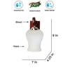 Devansh Solid Wood Electric Wall Light in Brown Colour with White Shade Count of 1 Light