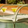 Dastoori Stainless Steel Outdoor Bar Trolley in Green Colour
