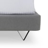 Antonio Upholstered King Size Non Storage Bed in Storm Grey