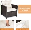 Carry Bird Wicker Patio Furniture Outdoor Balcony Chairs In Cream Colour
