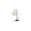 Vanessa White Jute Shade Iron Table Lamp