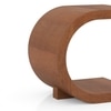 Keno Solid Wood Rectangular Side Table In Amber Walnut Finish