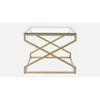 Melbourne Glass Coffee Table In Gold Finish