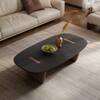 Veril Coffee Table Natural Finish and Walnut Color