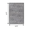 Jaipur Rugs Soft Striped Wool Polyester Dhurrie Rug White 6x8 ft
