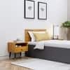 Hexa Engineered Wood Modern Single Bed With Headboard With Storage In Slate Grey And Giant Wood