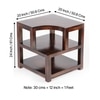 Aural Bedside Table - Walnut Finish