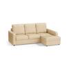 Apollo Sofa (Colour : Pearl, Cushion : Soft, Back Type : High Back, Seating Capacity : Right Aligned 2 Seater + Right Aligned Chaise + Ottoman)