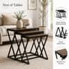 Nugent Sheesham Wood Nest of Tables in Natural Finish by Bohemiana