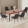 Atlas Solid Wood 6 Seater Dining Table With Rickman Lounge Chairs