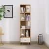 Hexa Engineered Wood Bookshelf Multipurpose Storage Rack in Giant Wood and Frosty White