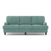 Ophelia 3 Seater Fabric Sofa In Dusty Turquoise Velvet Colour