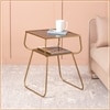 Contemporary Iron Side Table in Gold Colour