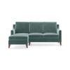 Abbey Sectional Sofa (Colour : Dusty Turquoise Velvet, Cushion : Soft, Seater : Left Aligned 2 Seater + Left Aligned Chaise)