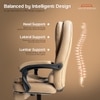 Kepler Brooks Italia Premium Leatherette Office Desk Chair in Almond Colour