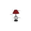 Harley Maroon Jute Table lamp with Iron Base