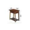 Oplux Solid Wood Bedside Table In Provincial Finish