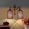Devansh Metal Electric Wall Light in Blue Colour with Blue Shade Count of 2 Lights