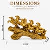 Seven Horse Royal Gallop Horse Sculpture in Gold Colour