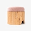 Kiko Blush Solid Wood Stool in Maroon Colour