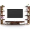 BLUEWUD Estoye Standard Engineering Wood Wall Mount TV Entertainment Unit Set Top Box Stand/TV Cabinet Panel with Shelves for Books & D�cor Display Unit, Ideal for 50� (Brown Maple)