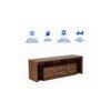 Yuko TV Unit with Two Drawers in Columbia Walnut Finish