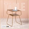 Contemporary Iron Side Table in Gold Colour