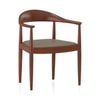 Dara Solid Wood Dining Chair in Honey Finish & Taupe Leatherette Colour