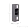 Hexa Red Crockery Unit Multipurpose Wooden Storage Cabinet in Slate Grey Colour