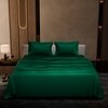 Stoa Paris Satin Bedsheet King Size with 2 Pillow Covers heet King Emerald Green