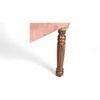 Rosslyn wood Dining Chair in Coral Pink Velvet Upholstery with TEAK FINISH