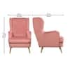 Charm Velvet Accent Chair in Blush Pink