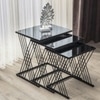 Handicrafts Town Black Wire Nesting Tables Set Of 3