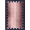 Jaipur Rugs Soft Houndstooth Wool Polyester Dhurrie Rug White 6x9 ft in White and Medieval Blue