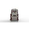Loris Solid Wood Rocking Chair in Beige printed Colour