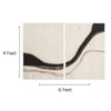 Abstract Neutral Natural Wool Wall Art 2 Panel Set 4 x 6 Feet