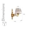 Soho Brass Single Shade Wall Light with Natural Linen Shade