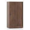 Jaden Engineered Wood 2 Door Sliding Wardrobe Without Mirror in Classic Walnut Finish