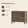 Toledo Solid Wood Chest of 6 Drawers In Danish Walnut Finish