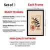 The Castle Decor Boho Abstract Botanical Wall Art Set of 3 Design 9 11x17 Inch