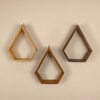 William Iii Diamond Shaped Set Of 3 Wooden Wall Shelves