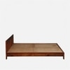 Hertfort Solid Wood King  Size Upholstered Bed Without Storage (Honey Finish)