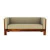 Prashiv 3+1+1 Seater Wooden Sofa (Creame Colour, Honey Finish)