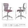 Peacifice Mid Back Ergonomic Chair in Brown Colour