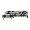 Left Aligned 2 Seater Left Aligned Chaise Navy Cubes Sofa Cover