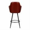 Doe Buck Luxury Faux Leather Counter Height Bar Stool in Brown Colour