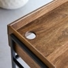 Gabrielle Solid Wood Desk with Metal Fram in Natural Finish